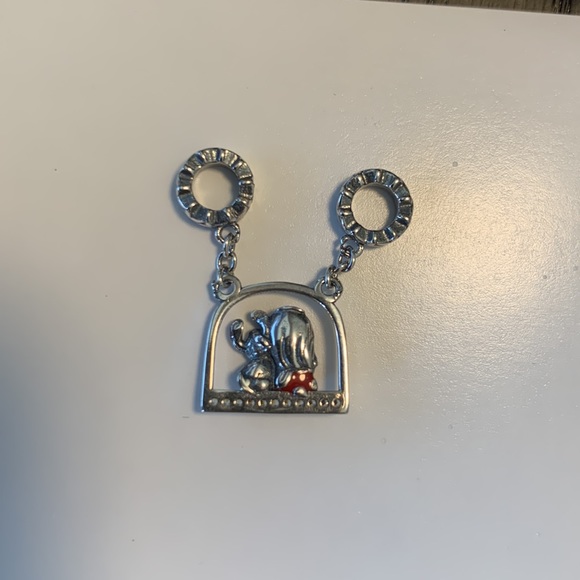 Lilo and Stitch sitting hugging charm with two loops - Picture 2 of 3